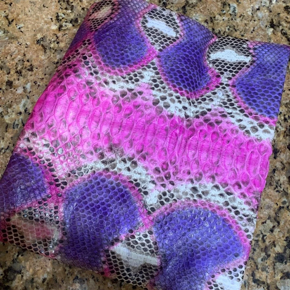 Absolutely stunning authentic python real snake skin purse at beautiful colors